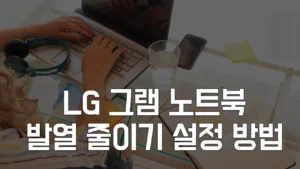 Read more about the article LG 그램 노트북 발열 해결 방법 5가지 – 노트북 뜨거워짐 문제