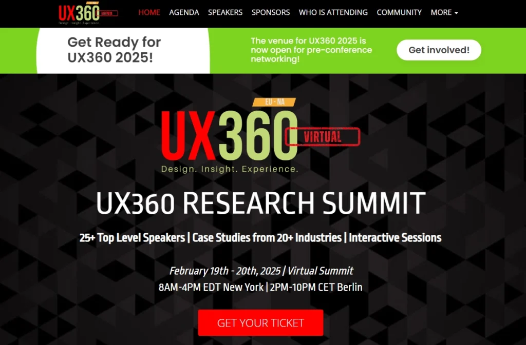 UX360 Research Virtual 2025 - Online UX Global Summit
