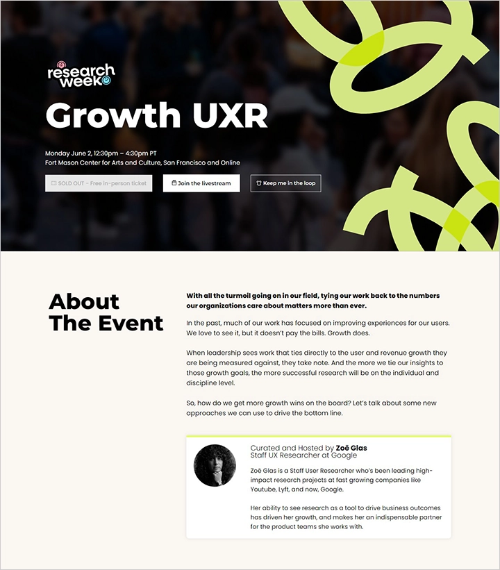 Growth UXR 2025 - Learners UX Research Week(6월 IT 컨퍼런스)
