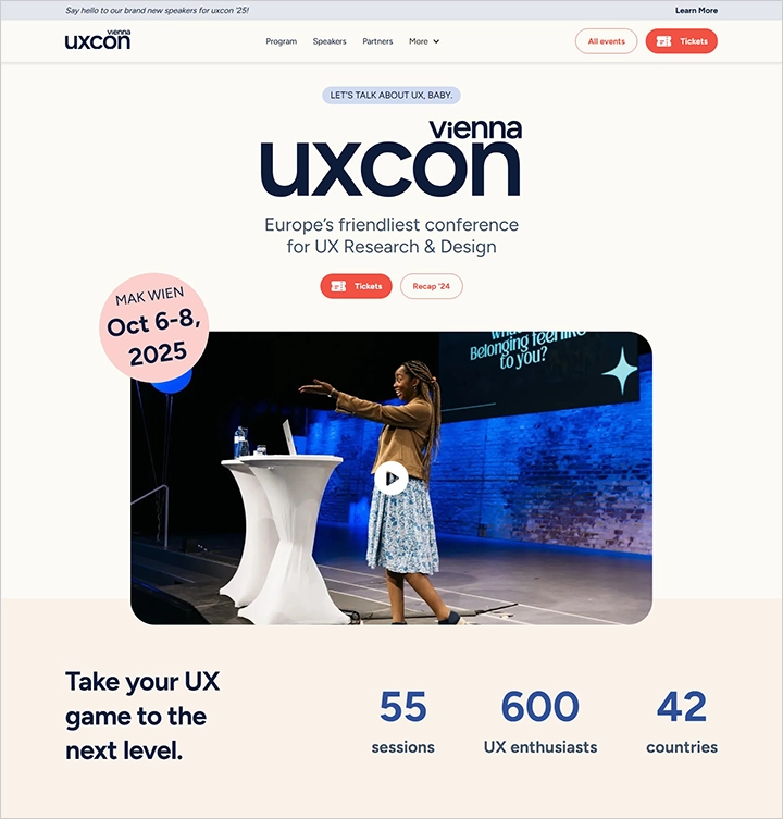 uxcon vienna 2025 Austria - UX research & Design 10월 IT 컨퍼런스